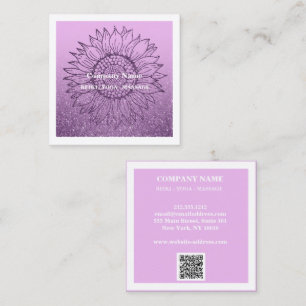 Moderner professioneller minimalistischer QR-Ombre Quadratische Visitenkarte