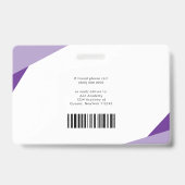 Moderner professioneller Mitarbeiter-Barcode-Auswe Ausweis (Rückseite)