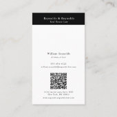 Moderner professioneller QR-Code für Anwaltskanzle Visitenkarte (Rückseite)