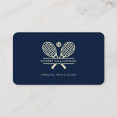 Moderner professioneller Rasentennis-Trainer Visitenkarte (Vorderseite)