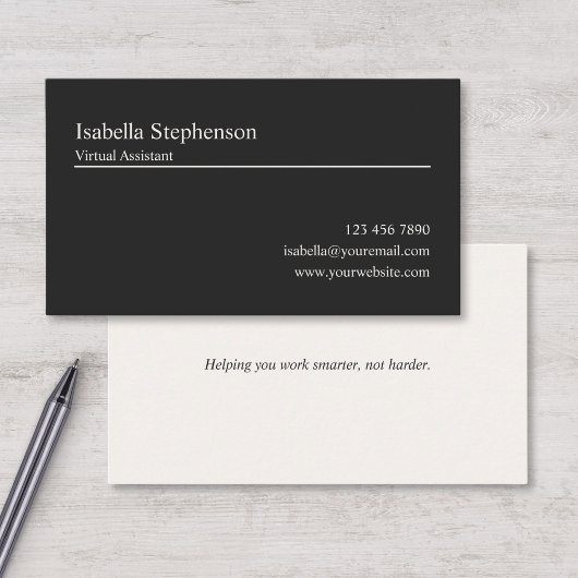 Moderner professioneller virtueller Assistent-Bera Visitenkarte