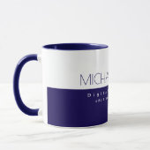 Moderner Profi Digital Marketer Navy Blau Tasse (Links)