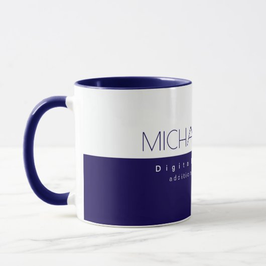 Moderner Profi Digital Marketer Navy Blau Tasse (Links)
