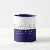 Moderner Profi Digital Marketer Navy Blau Tasse (Zentrum)