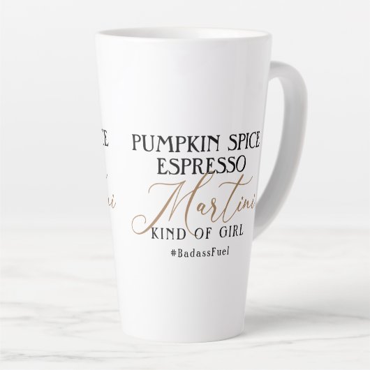 Moderner Pumpkin Gewürz Espresso Martini Badass Fu Milchtasse (Rechte Ecke)