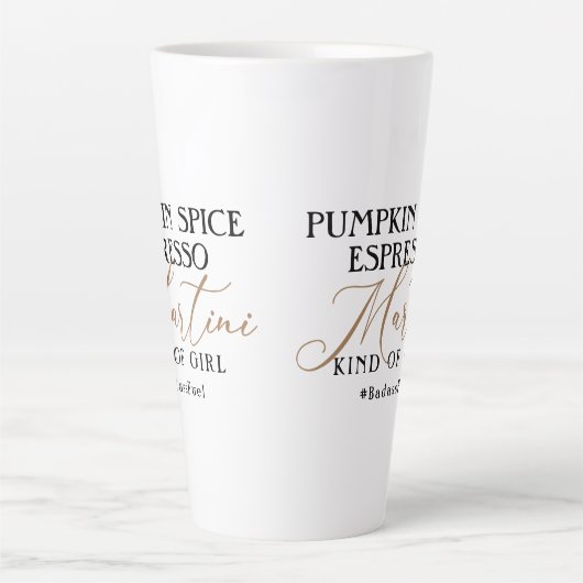 Moderner Pumpkin Gewürz Espresso Martini Badass Fu Milchtasse (Vorderseite)