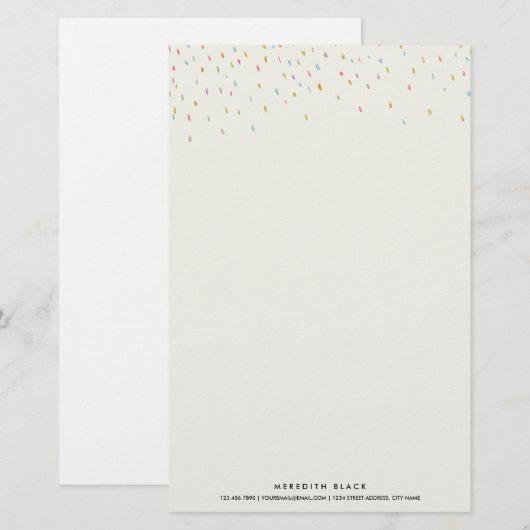 Moderner Punkt-personalisierter Briefpapier (Vorne/Hinten)