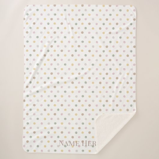 Moderner Punkt Sherpa Blanket Sherpadecke (Vorderseite)