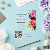 Moderner QR-Code Abschluss 2025 Acryleinladungen (In Situ (Hochzeit))