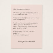 Moderner QR-Code - alles in einer Blüte - Einladun (Rückseite)