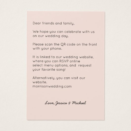 Moderner QR-Code - alles in einer Blüte - Einladun (Rückseite)