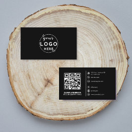 Moderner QR-Code Benutzerdefiniertes Logo Social M Visitenkarte