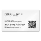 Moderner QR-Code Beruflich Magnetische Visitenkarte (Vorderseite)