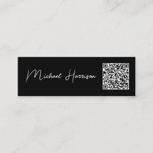 Moderner QR-Code Beruflich Mini Visitenkarte (Vorderseite)