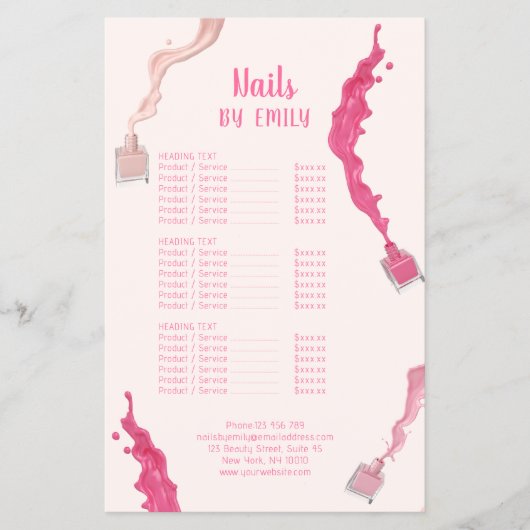 Moderner QR Code Beruflich Nail Wellness-Center Sa Flyer (Vorne)