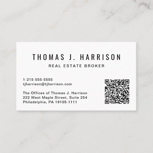 Moderner QR-Code Beruflich Visitenkarte (Vorderseite)