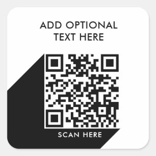 Moderner QR-Code Business Name Square Sticker