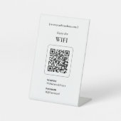 Moderner QR-Code Business Wifi Sharing Sockelschild (Vorderseite)