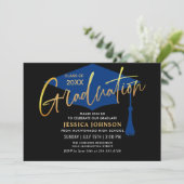 Moderner QR-Code der Minimalistisch Graduierungspa Einladung (Stehend Vorderseite)