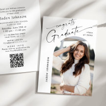 Moderner QR-Code der Minimalistischen FOTO Graduat