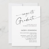 Moderner QR-Code der Minimalistischen FOTO Graduat Einladung (Vorderseite)