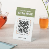 Moderner QR-Code | Digitaler Menütisch-Schild Sockelschild (In SItu)