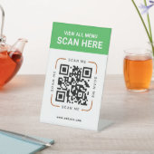 Moderner QR-Code | Digitaler Menütischaufsteller Sockelschild (In SItu)