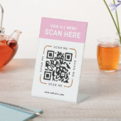 Moderner QR-Code | Digitales Menütisch-Schild Sockelschild (In SItu)