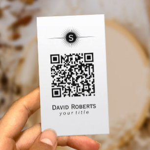 Moderner QR-Code Einfach Schlicht Visitenkarte