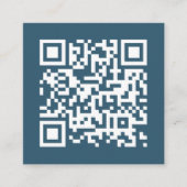 Moderner QR-Code Einfach Stilblau Quadratische Visitenkarte (Vorderseite)
