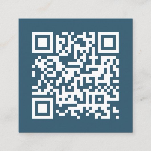 Moderner QR-Code Einfach Stilblau Quadratische Visitenkarte (Vorderseite)