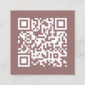 Moderner QR-Code Einfach Stilvoller Pinsel Quadratische Visitenkarte (Vorderseite)