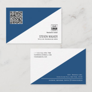 Moderner QR-Code Einfaches Berufliches Unternehmen Visitenkarte