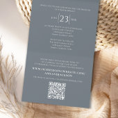 Moderner QR-Code Elegant Gray UAWG Online Classic All In One Einladung