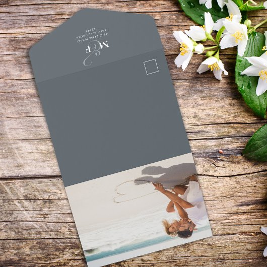 Moderner QR-Code Elegant Gray UAWG Online Classic All In One Einladung