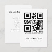 Moderner QR Code Elegante Einladung (Vorne/Hinten)