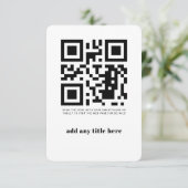 Moderner QR Code Elegante Einladung (Stehend Vorderseite)