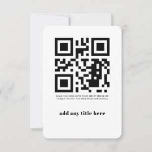 Moderner QR Code Elegante Einladung