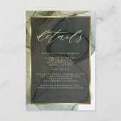 Moderner QR-Code Eleganter, gedämpfter Grüntöne Fl Begleitkarte (Vorderseite)