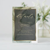 Moderner QR-Code Eleganter, gedämpfter Grüntöne Fl Begleitkarte (Stehend Vorderseite)