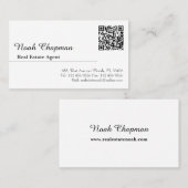 Moderner QR-Code Eleganter Real Anwesen Agent Visitenkarte (Vorne/Hinten)