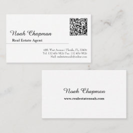 Moderner QR-Code Eleganter Real Anwesen Agent Visitenkarte