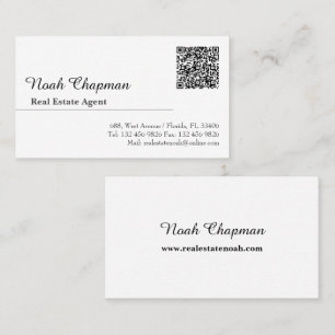 Moderner QR-Code Eleganter Real Anwesen Agent Visitenkarte