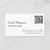 Moderner QR-Code Eleganter Real Anwesen Agent Visitenkarte (Vorderseite)