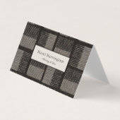 Moderner QR-Code: Falsche Visitenkarte schwarz gra Visitenkarten (Vorderseite)