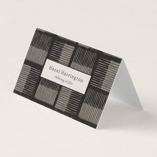 Moderner QR-Code: Falsche Visitenkarte schwarz gra Visitenkarten (Vorderseite)