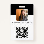Moderner QR-Code Firmenlogo-ID-Kartenmitarbeiter Ausweis (Vorderseite)
