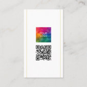 Moderner QR-Code Firmenlogos Beruflich hochladen Visitenkarte (Rückseite)