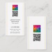 Moderner QR-Code Firmenlogos Beruflich hochladen Visitenkarte (Vorne/Hinten)