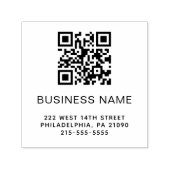 Moderner QR-Code Firmenname oder Logo Permastempel (Design)